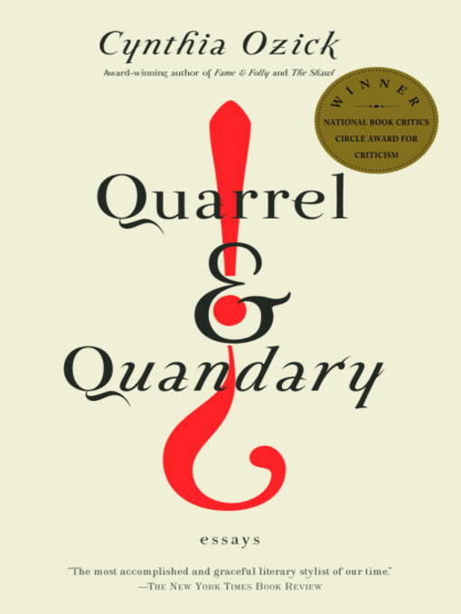 Cover image for Quarrel & Quandary